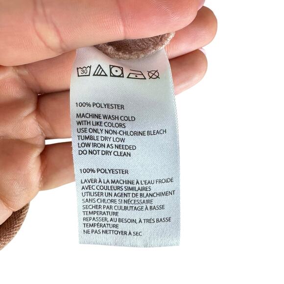 Free People Early Morning Hoodie Neutral Blush Pink Terry Oversized Pullover - Picture 15 of 15